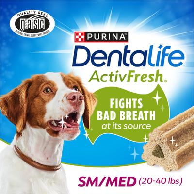 Show full view: DentaLife ActivFresh Daily Oral Care Small/Medium Dental Dog Treats, 90 count slide 4 of 12