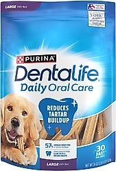 DentaLife Daily Oral Care Chicken Flavor Large Adult Dental Dog Treats, 30 count pouch
