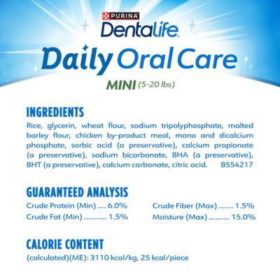Show full view: DentaLife Daily Oral Care Chicken Flavor Mini Dental Dog Treats, 24 count slide 7 of 12