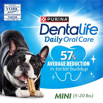 Show full view: DentaLife Daily Oral Care Chicken Flavor Mini Dental Dog Treats, 90 count slide 4 of 10