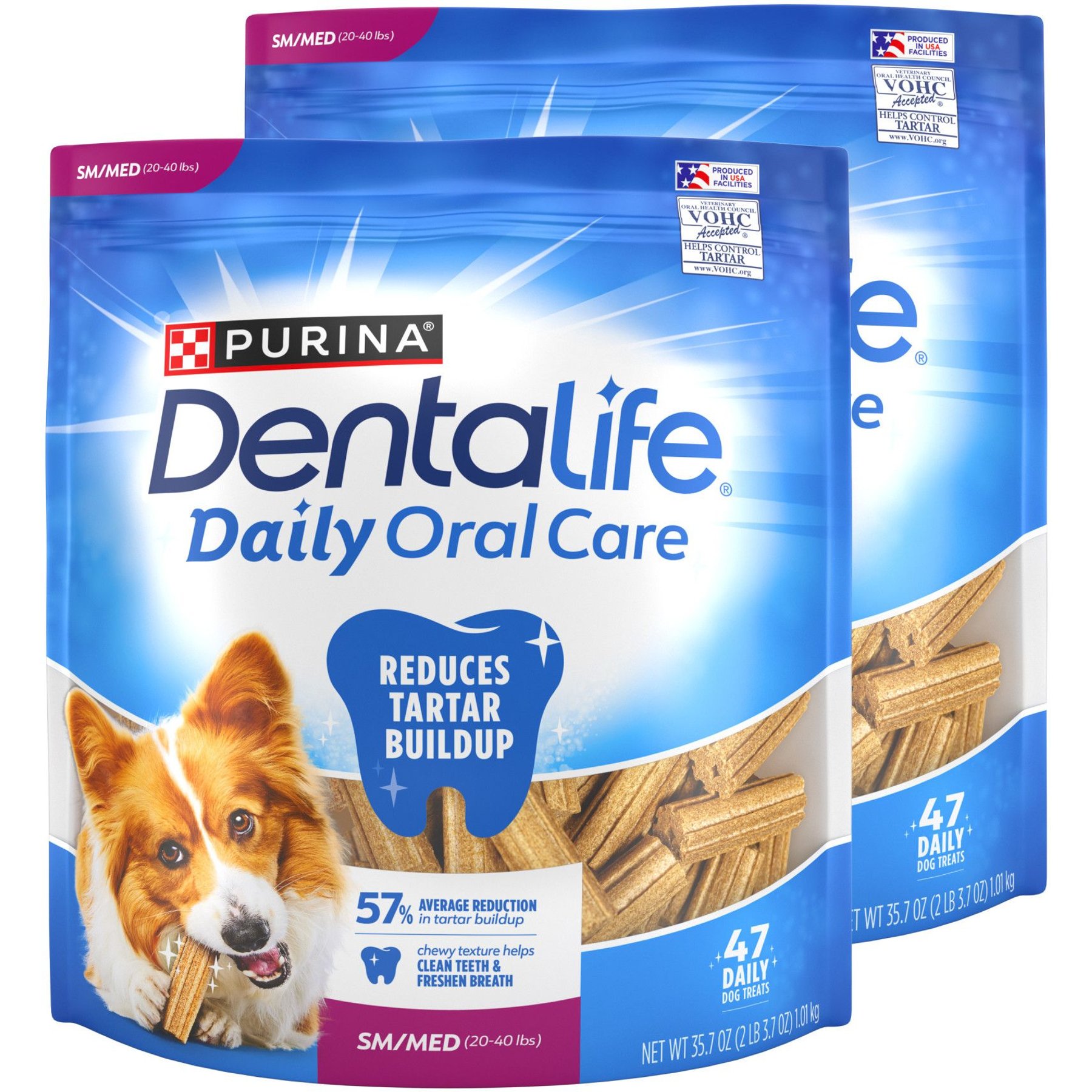 DentaLife Daily Oral Care Chicken Flavor Small/Medium Adult Dental Dog Treats, 94 count bundle
