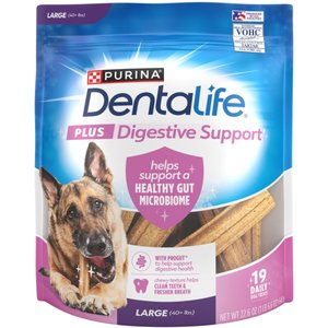 DentaLife Plus Digestive Support Chicken & Pumpkin Flavor Large Dental Dog Treats, 19 count (original)