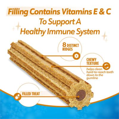 Show full view: DentaLife Plus Immune Support Chicken, Apple & Blueberry Flavor Large Dog Dental Treats, 6 count slide 5 of 10