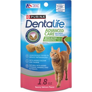 DentaLife Savory Salmon Flavor Dental Cat Treats, 1.8-oz bag