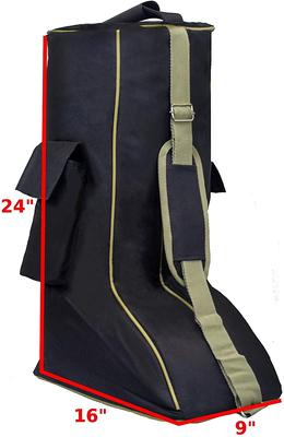 Show full view: Derby Originals 600D Nylon Padded Tall English Riding Boot Carry Bag, Black slide 4 of 4