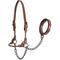 Show in main carousel: Derby Originals Bronze Beauty Premium Round Rolled Leather Cattle Show Halter & Chain Lead, Chestnut, Medium slide 1 of 3