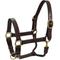 Show in main carousel: Derby Originals Coventry Triple Stitch Adjustable Leather Horse Halter, Dark Brown, Cob slide 1 of 3
