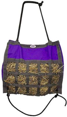Show full view: Derby Originals Drawstring Scratchless No Hardware Top Load Horse Hay Bag, Purple/Charcoal Trim slide 1 of 4