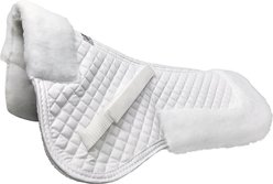 Derby Originals Fleece Lined English Half Saddle Pad, White