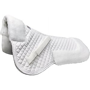 Derby Originals Fleece Lined English Half Saddle Pad, White