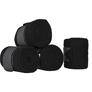 Derby Originals Horse Polo Wrap, 4 count, Black