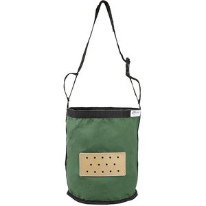 Derby Originals Leather Vented Canvas Horse Feed Bag, Hunter Green, Full