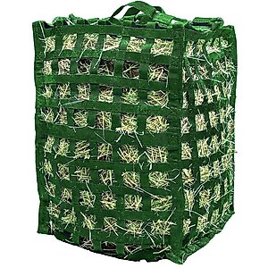 Derby Originals Paris Tack Grazer 4-Sided 3/4 Bale Slow Feed Horse Hay Bale Bag, Hunter Green