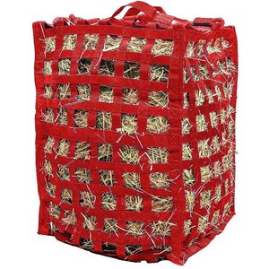 Derby Originals Paris Tack Grazer 4-Sided 3/4 Bale Slow Feed Horse Hay Bale Bag, Red