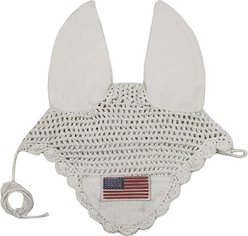 Derby Originals Paris Tack Patriotic Flag Crochet Horse Ear Net, Full Horse