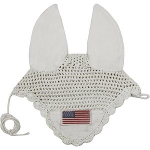 Derby Originals Paris Tack Patriotic Flag Crochet Horse Ear Net, Full Horse