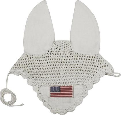 Show full view: Derby Originals Paris Tack Patriotic Flag Crochet Horse Ear Net, Full Horse slide 1 of 2