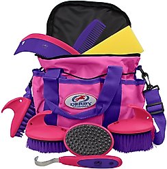 Derby Originals Premium Comfort 9-Piece Horse Grooming Kit, Pink/Purple slide 1 of 2