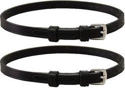 Derby Originals Premium English Leather Spur Straps with Keepers, Black, Kids, 3/8 x 14.5-in