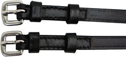 Derby Originals Premium English Leather Spur Straps with Keepers, Black, Kids, 3/8 x 14.5-in slide 2 of 3