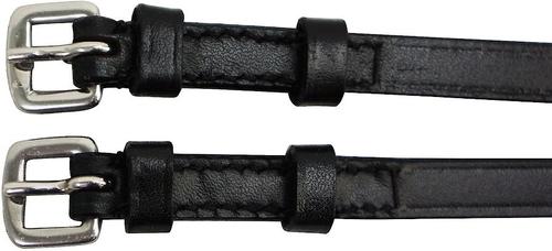 Show full view: Derby Originals Premium English Leather Spur Straps with Keepers, Black, Kids, 3/8 x 14.5-in slide 2 of 3
