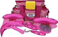 Derby Originals Premium Ringside 8-Piece Horse Grooming Kit, Hot Pink/Pink