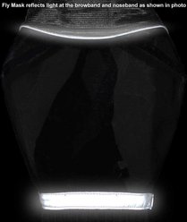 Derby Originals Reflective Horse Fly Mask with Ear & Nose Fringe, Purple, Full Horse slide 2 of 4