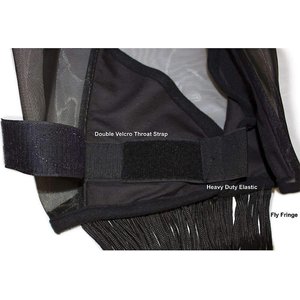 Derby Originals Reflective Horse Fly Mask with Ear & Nose Fringe, Safety Yellow, Warmblood