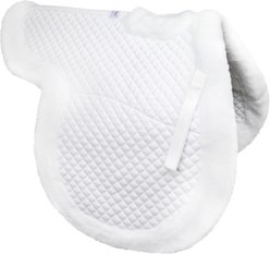 Derby Originals Shaped Wither Relief Dressage English Saddle Pad, White