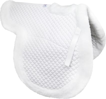 Show full view: Derby Originals Shaped Wither Relief Dressage English Saddle Pad, White slide 1 of 1