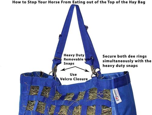 Show full view: Derby Originals Super-Tough Bottom Supreme Slow Feed Horse Hay Bag, Hunter Green slide 2 of 4