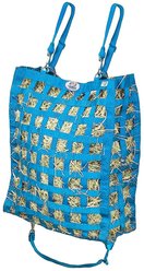Derby Originals Super-Tough Patented Four-Sided Slow Feed Horse Hay Bag, Petroleum Blue