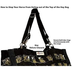 Derby Originals Super-Tough Patented Four-Sided Slow Feed Horse Hay Bag, Red