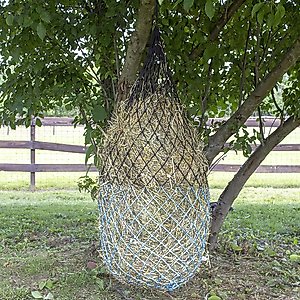 Derby Originals Superior Slow Eater Soft Mesh Horse Hay Net, Silver/Black