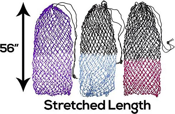 Show full view: Derby Originals Superior Slow Feed Soft Mesh Poly Rope Hanging Horse Hay Net, Red/Black slide 4 of 5