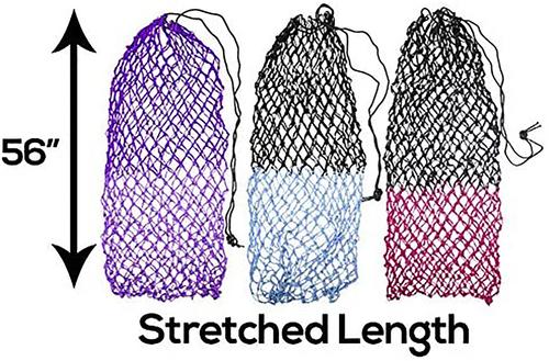 Show full view: Derby Originals X-Large Cozi Net Slow Feed Soft Mesh Poly Rope Hanging Horse Hay Net, Magenta/Black slide 4 of 4