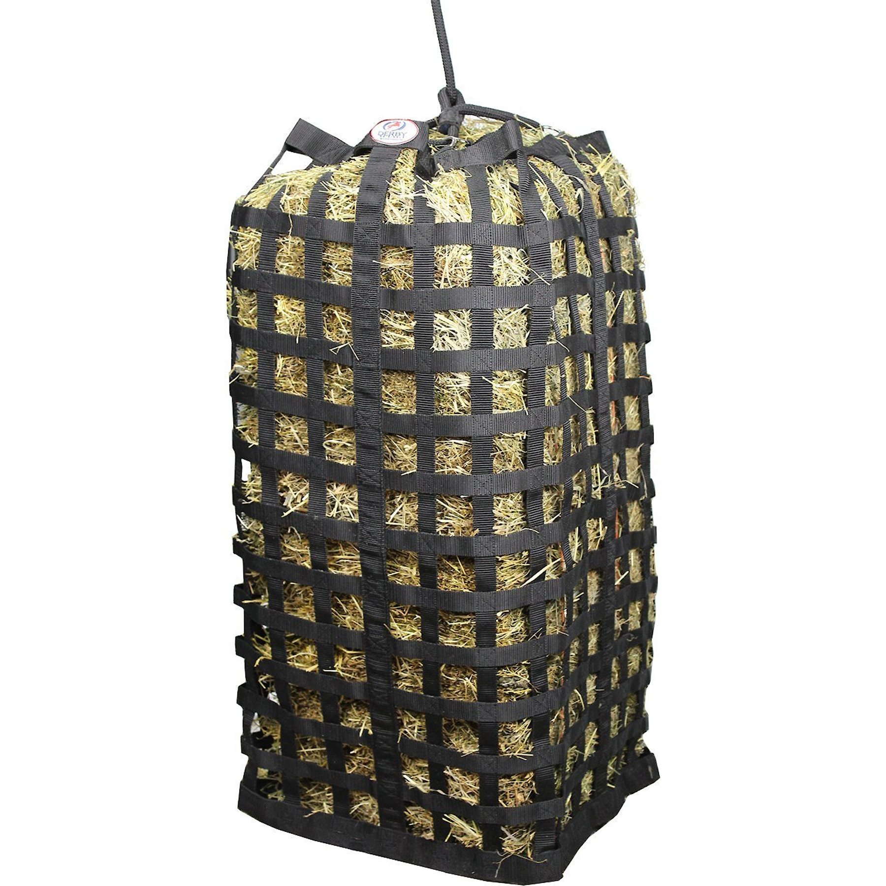 Derby Originals X-Large Go-Around Patented Four-Sided Slow Feed Horse Hay Bale Bag, Black