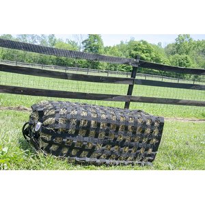 Derby Originals X-Large Go-Around Patented Four-Sided Slow Feed Horse Hay Bale Bag, Black