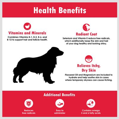 Show full view: Derm-Tabs Regular Strength Liver Flavored Chewable Tablet Skin & Coat Supplement for Dogs, 120 count slide 5 of 10