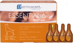 Dermoscent Essential 6 Spot-On Large Breed Dog Skin Care Treatment, 4 count