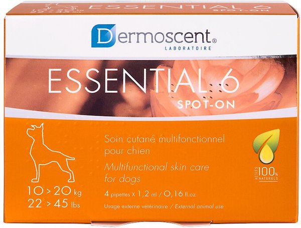 Show full view: Dermoscent Essential 6 Spot-On Medium Breed Dog Skin Care Treatment, 4 count slide 2 of 8