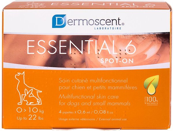 Dermoscent Essential 6 Spot-On Small Breed Dog Skin Care Treatment, 4 count