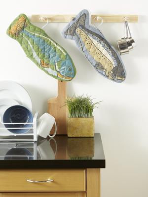 Show full view: Design Imports Fish Oven Mitt Set, 2 count slide 8 of 10