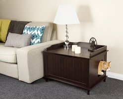 Designer Pet Products Catbox Enclosure Litter Box, Espresso