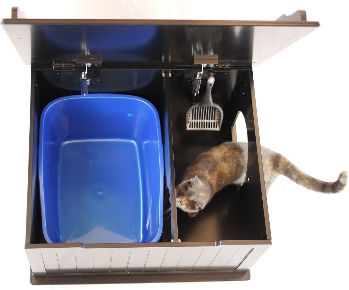 DESIGNER PET PRODUCTS Catbox Enclosure Litter Box, Jumbo, Black - Chewy.com