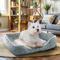Show in main carousel: Details Microsuede Plush Cuddler Bolster Dog Bed, Sage slide 6 of 9