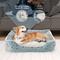 Show in main carousel: Details Microsuede Plush Cuddler Bolster Dog Bed, Sage slide 3 of 9