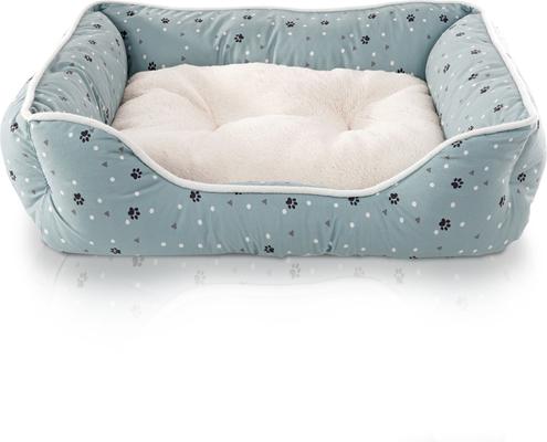 Show full view: Details Microsuede Plush Cuddler Bolster Dog Bed, Sage slide 7 of 9