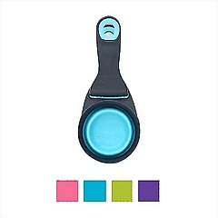 Dexas Popware for Pets Collapsible KlipScoop, Blue, 1/2 cup