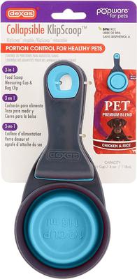 Show full view: Dexas Popware for Pets Collapsible KlipScoop, Blue, 1/2 cup slide 2 of 6